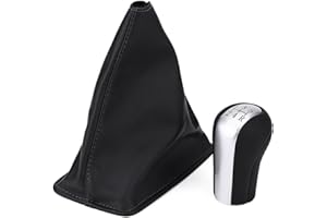 ‎EVGATSAUTO EVGATSAUTO Car 5-Gang-Schalthebelknopf Knüppelkopf Schalthebel Gaiter Boot Fit für Corolla ab 1998-2009