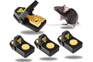 Uflix® Mouse Traps for Indoors, Reusable Mice Traps that Kills Instantly, Quick and Easy Clean and Safe for Kids & Pets