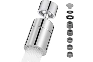 MODURIO Universal Kitchen Tap Spray Head Attachment, 360° Rotatable Tap Sprayer for Kitchen Sink with Aerator & Faucet Adapter, Anti-Splash Tap Nozzle with Tap Adapter for Kitchen Sink