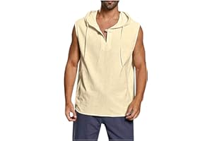 LEXUPE Herren Tank Top Fitness Ärmelloser Hoodie Workout Sport Muskelshirt Hooded Sweatshirt Sommer Casual Weste Tops