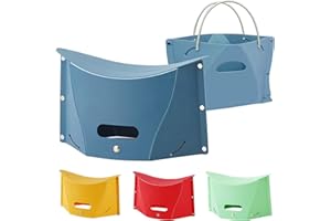 OLSON DEEPAK Folding Step Stool,Plastic Lightweight Collapsible Stools,Folding Carry Bags,Kids Folding Stools,Small Foldable Stool for Teenagers,Outdoor Stool,Camping Stool,Garden Stool (1, blue)