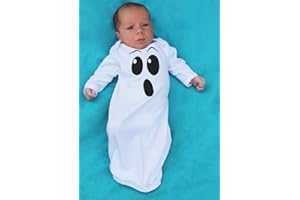 Baby Moo's Ghost Halloween Baby Outfit | Ghoul Goth Baby Gown Layette | Boys or Girls Fancy Dress | Made in UK