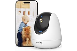 Tenda CP3 Pro V1.1 Cámara WiFi Vigilancia Interior 2K,Cámara de Seguridad Domo 360°, Visión Nocturna Detección de Movimiento, Audio Bidireccional, Compatible con Alexa, Camara Vigilancia para Mascota