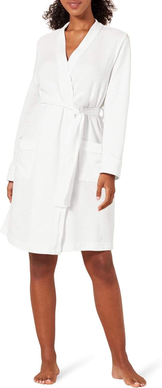 Amazon Essentials Women's Lightweight Waffle Mid-Length Dressing Gown (Available in Plus Size)