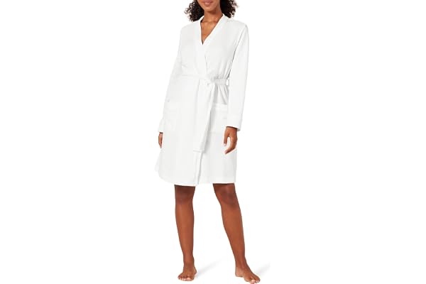 Amazon Essentials Femme Peignoir Long En Tissu Nid D’Abeille Léger (Grandes Tailles Disponibles)