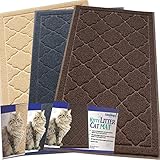 Easyology Premium Cat Litter Tray Mat - XL Super Size - Best Extra Large Scatter Control Kitty Litter Mats for Cats Tracking Litter Out of Their Box - Soft to the Touch- Elegant for Your Home (Brown) (Misc.)