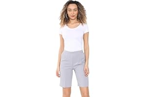 STYLO ONLINE Ladies Shorts – Women's Half Elasticated Waist Lightweight Capri Shorts with 2 Pockets, Stretch Joggers for Summer, Gym, Beach & Holiday Wear – Comfortable & Stylish –Sizes 10 to 24