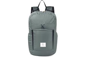 Naturehike Ultralekki Składany Wodoodporny Plecak z Tkaniny Nylonowej 30D, Torba na Piesze Wędrówki, Kemping lub do Zabrania w Podróż (25 l, Szary)