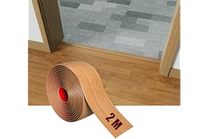 FFPMYF Profilo di transizione ispessito, strisce autoadesive per collegare spazi vuoti del pavimento, soglia di transizione per tappeti, pavimento piastrellato (Marrone pera-2M)