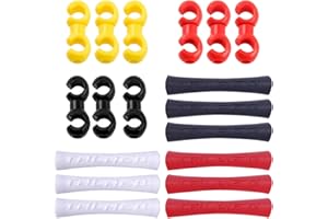 TQPUWT protections de câble de frein en caoutchouc, 9 PCS câble de frein de vélo, Vélo Câble Cadre Boîtier Protecteurs Manchons, pour VTT, vélo de route, vélo pliant, vélo de ville, multicolore