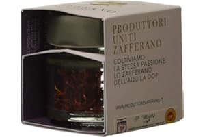 Produttori Uniti Zafferano Zafferano dellAquila Dop in Barattolo - 0,3g, 1 unità, 1