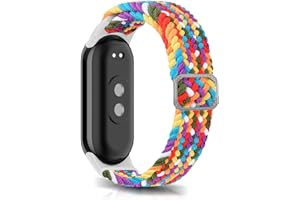 Niboow Pleciony pasek Kompatybilny na Xiaomi Mi Band 8, Kobiety Mężczyźni Sportowe Zapasowe Elastyczne Regulowane Bransoletki Pasek Kompatybilny na Xiaomi Mi Band 8 - Opalizujący