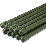Sekey Pflanzenstäbe Gartenpflanze Unterstützung beim Wachsen von Pflanzen, Kunststoff beschichtetes Stahlrohr 8mm Durchmesser