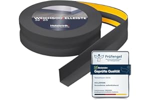 HOLZBRINK Weichsockelleiste selbstklebend PVC 32x23mm, 5 m | Küchenleiste Arbeitsplatte | Abschlussleiste selbstklebend für Badezimmer | Farbe: Dunkelgrau