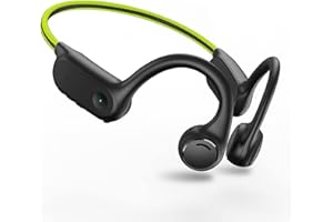 COMBLU Knochenschall Kopfhörer, Open-Ear Kopfhörer mit Mikrofon, Bone Conduction Bluetooth 5.2 Kabellos Sport Kopfhörer, IP54 Wasserdicht zum Radfahren, Laufen, Joggen im Fitnessstudio (Grün)