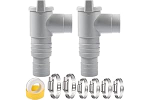 FGEN Shut-Off Valve for Pools,Pool Hose 32 Shut-Off Valve,Swimming Pool Hose Adapter,Hose Plunger Valve Pool Part,Swimming Pool Hose Adapter,Shut-Off Valve Maintenance Pool Accessories