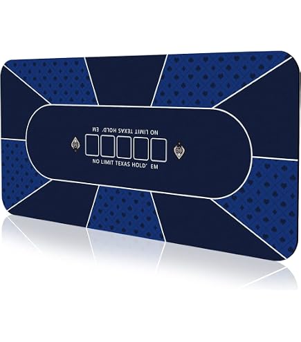 YUZPKRSI Tapis De Poker 180 X 90 Cm, Professionnelle Texas Holdem Tapis De Poker Pour 10 Joueurs Pliable Table De Poker Portable Tapis De Cartes Pour Jeux De Poker