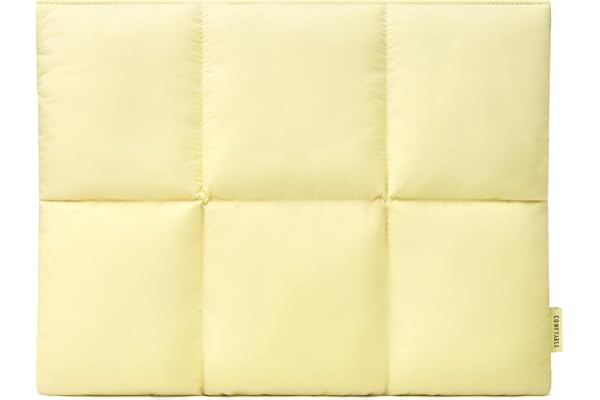 Comfyable Housse Ordinateur Portable 13-14 Pouces Compatible avec MacBook Air 13 M4 2025 M3 M2 M1 & MacBook Pro 14 M5 Pro/Max, Fermeture Magnétique, Nylon, Jaune Beurre