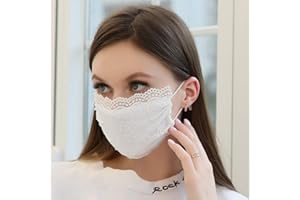 Yienate Fashion Lace Mask with Pearl Sexy Cover Face Mask Decoration Mask Jewelry for Women and Girls