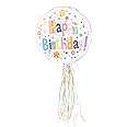 Abaodam Happy Birthday Pinata with Strings Birthday Rope Pinata That Can Be Filled with Candy Gifts for Kids Birthday Party Favor
