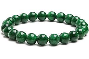 Landorilo Handmade Echte Natursteinperlen Heilsteine Armband Damen Chakren Perlenarmband, 8MM Runde Edelsteine Yoga Armbänder, Chakra Armbänder Männer