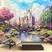 Produktbild Kuamai Benutzerdefinierte 3D Wandbild Bettwäsche Zimmer Tv Sofa Wand Hintergrund Fantasy Schloss Eingang Kinderzimmer Kinder Wandbild Decor Fototapete-120X100cm
