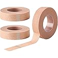 Micropore 3 Rolls Breathable Skin Tape, 0.5 Inch x 10 Yards - Hypoallergenic Tan Wound Dressing