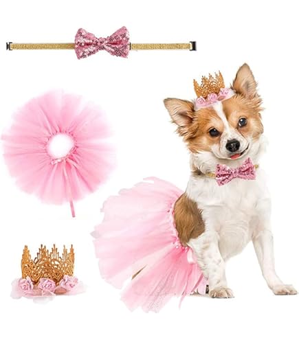Hondenjurk luxe puppy rok hondenkleding prinses jurken bruiloft avondjurk tutu rok roos bloem strik jurk voor kleine hond meisje (L, roze