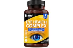 NEW LEAF PRODUCTS Lutein Supplement for Eyes - Lutein and Zeaxanthin Supplement enriched with Vitamin A, B2 which Supports Normal Vision & Zinc Eye Vitamins - Made in The UK Eye Health Complex by New Leaf