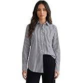 OOMPH! Women Striped Smart Casual Shirt | Long Sleeve Casual & Office Wear | Comfortable, Breathable, Stylish Formal Top for 