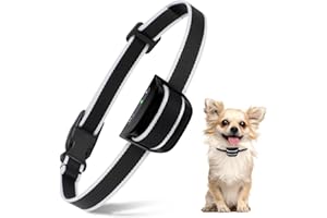 HZK Small Dog Bark Collar Rechargeable, Anti Bark Collar Humane & Safe Bark Collar for Small Dogs, Anti Bark Collars for Dogs Training with 7 Sensitivity and Beep Vibration Mode, Black