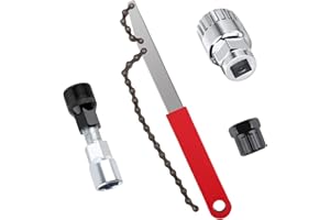 MXTIMWAN Kit Attrezzi Bici Frusta, Attrezzo per Smontare Pacco Pignoni, Chiave a Frusta con Bici Chiave Pacco Pignoni, Estrattore Pedivella Bici, Estrattore Movimento Centrale, Kit Attrezzi Catena per Bici