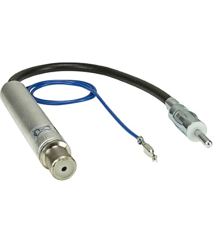 tomzz Audio 1000-004 Auto Antenna Antenna da tetto 16V Amplificatore RAKU 2 II compatibile con Audi Opel Seat Skoda VW Anti Rumore Asta 40cm 60 gradi