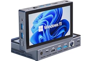 HEIGAOLAPC Mini PC Win 11 PRO, Celeron N5095 Mini Computer with Fan,16GB DDR4, 256GB eMMC, Mini PC with Screen, Micro PC 4K@60Hz Triple Display, Mini Computer WiFi5 BT5.2 Gigabit Ethernet
