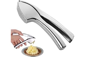 AMUSINGTAO Premium Garlic Press, Heavy Duty Easy-to, Clean Garlic Mincer and Crusher, Durable Rust-Proof Design, Effortless Peeling Crushing, Dishwasher Safe Kitchen Gadget‌