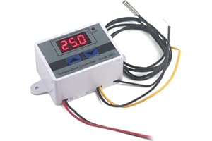 Taikuwu Digitaler Thermostat Heizung/Kühlung [-50℃-110℃] mit Wasserdichter Sonde | XH-W3001 | 110-220V AC | Programmierbarer LED-Temperaturregler | 1500W