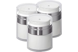 Ulife Mall 3 Pièce Pompe sans Air, 50ml Pompe Vide Rechargeable Bouteille Crème de Crème Portable Distributeur de Crème à Pompe Vide Récipient de Crème pour Les Voyages