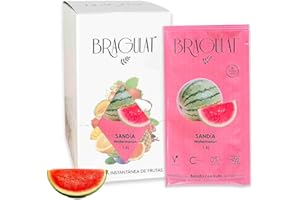 Bragulat Zumo Bebidas y Refrescos Instantáneas en Polvo Concentrado de Frutas, Sandía - 15 Sobres