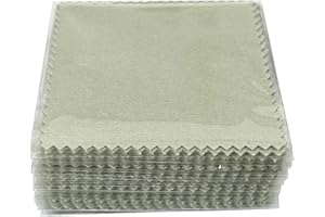 Haobase 50 paños de limpieza para joyas para plata de ley, oro y platino (gris)