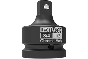 LEXIVON Adaptateur pour impact Réducteur, 3/4 à 1/2" d'adaptateurs de conversion adapté, Adaptateur de douille à choc pour clé dynamométrique, perceuse, cliquet (LX-402)