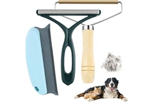 Aurasky Rasoir Anti Bouloche Manuel, 3 Pieces Brosse Anti Poils Chien Chat Animaux, Portable Lint Remover, Ramasse Poils Animaux pour Vêtements Tapis Rideaux Canapé Meubles