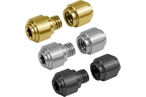 NQEUEPN 3 Juegos Pernos de Pulgar, Tornillos de Titanio Pernos de Pulgar de Reemplazo Tornillos de Hoja de Bolsillo Compatible con Benchmade 535 Bugout (Negro, Oro, Plata)