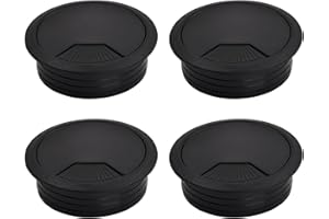 RAPIDBOK 4 Stück Kabeldurchführung Schreibtisch 50mm Kabeldurchlass Kunststoff Kabeldurchführung Tisch Rund Kabeldurchlass Tisch für Computertisch Tisch Büro Arbeitsplatten