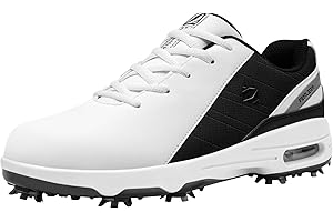 Fenlern Uomo Scarpe da Golf Soft Spikes Leggero Outdoor Anti Skid Scarpe da Golf per Gli Uomini
