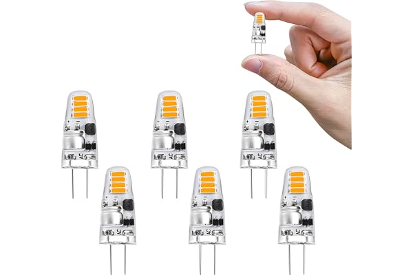 I-SHUNFA G4 3000K varmvit 12 V 1,2 W LED-glödlampa | Ersätt 15W halogen glödlampa, för sovrum, kök motorhuv dragare, matsal