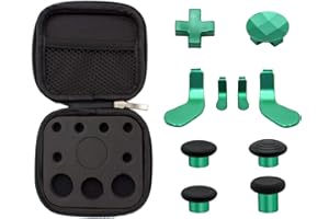 E-MODS GAMING Ersatz-Thumbsticks, D-Pad, Paddel-Trigger-Tasten für Xbox One Elite Controller Serie 2 & Elite Serie 2 Core Controller (E-10IN1-Grün)