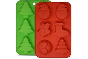 joeji's Kitchen 2 Weihnachten -Silikonformen für Kuchen- Schokoladenform, und Gelee, Eiswürfel, Muffin silikonform und bonbon Form