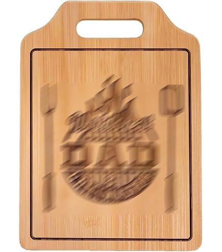Tagliere in legno personalizzato per papà, regalo per la festa del papà, tagliere per formaggi, cucina a 5 stelle per papà, Town & County, regalo di compleanno per papà - Italia