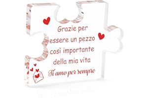 HISXIERNG Regalo Fidanzato Natale Idee Regalo Fidanzata Natale Puzzle in Acrilico Regali per Lui Regali per Lei Regalo Anniversario per Lui Regalo per Lui Regali Di Coppia Regalo San Valentino per Lui per Lei