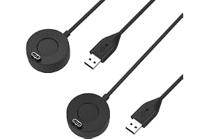 TiMOVO 2 Pack Charger Compatible with Garmin Watch, Black | Portable Charging Dock for Vivoactive 6/5/4/3, Venu 4/3/2, Fenix